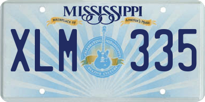 MS license plate XLM335