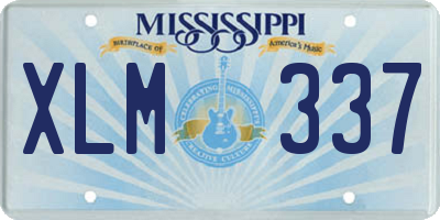 MS license plate XLM337