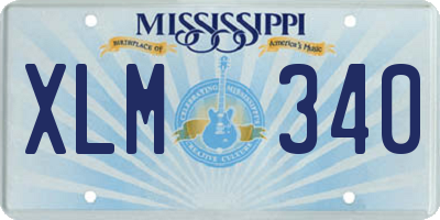 MS license plate XLM340