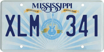 MS license plate XLM341