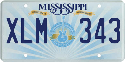 MS license plate XLM343