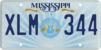 MS license plate XLM344