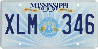 MS license plate XLM346