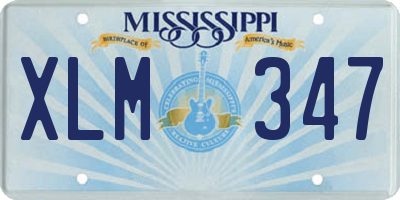 MS license plate XLM347