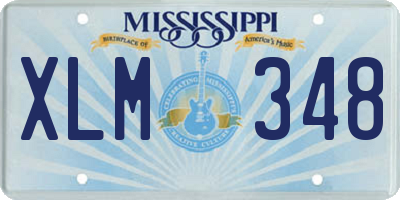 MS license plate XLM348