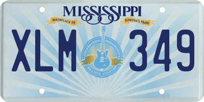 MS license plate XLM349