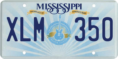 MS license plate XLM350