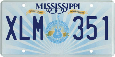 MS license plate XLM351