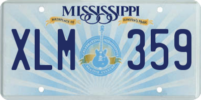 MS license plate XLM359