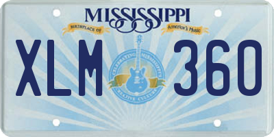 MS license plate XLM360