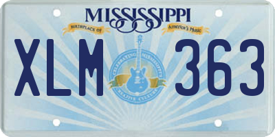 MS license plate XLM363