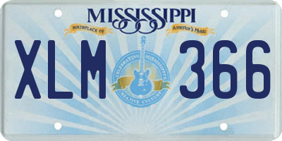 MS license plate XLM366