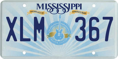 MS license plate XLM367