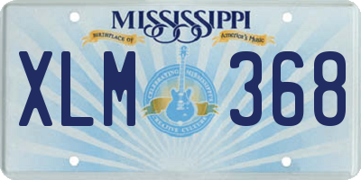 MS license plate XLM368