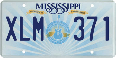 MS license plate XLM371