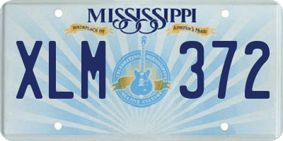 MS license plate XLM372