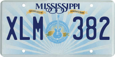 MS license plate XLM382
