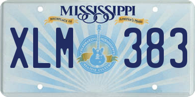 MS license plate XLM383