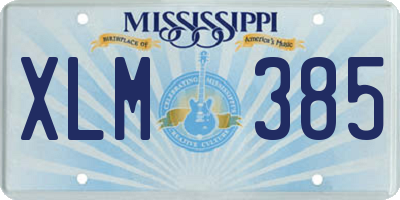 MS license plate XLM385