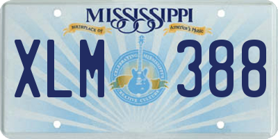 MS license plate XLM388
