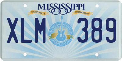 MS license plate XLM389