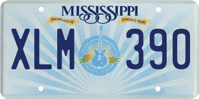 MS license plate XLM390
