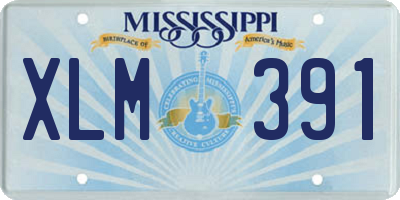 MS license plate XLM391
