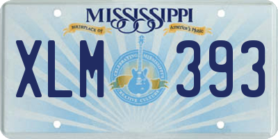 MS license plate XLM393
