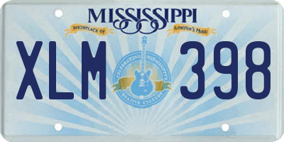 MS license plate XLM398