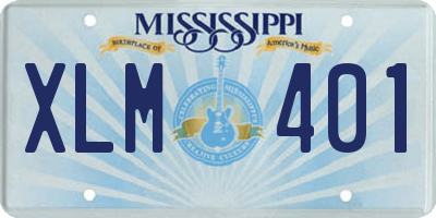 MS license plate XLM401