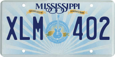 MS license plate XLM402