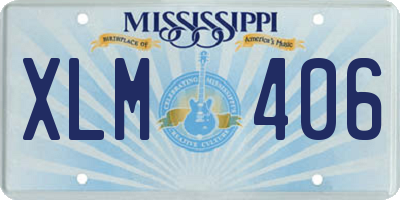MS license plate XLM406
