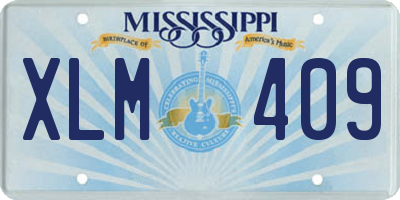 MS license plate XLM409