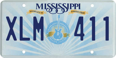 MS license plate XLM411