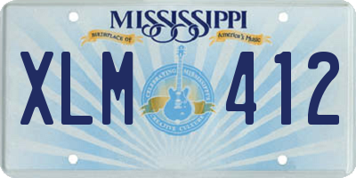 MS license plate XLM412