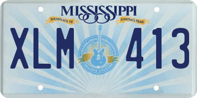 MS license plate XLM413