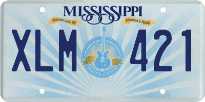 MS license plate XLM421