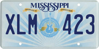 MS license plate XLM423