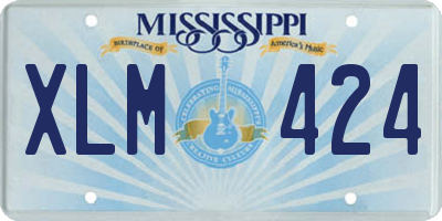MS license plate XLM424