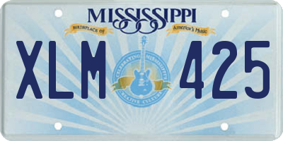 MS license plate XLM425