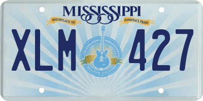 MS license plate XLM427