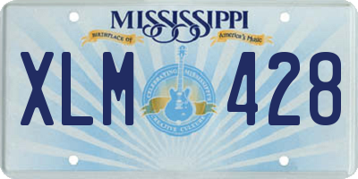 MS license plate XLM428