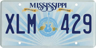 MS license plate XLM429