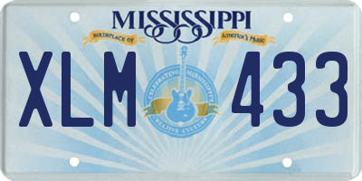 MS license plate XLM433