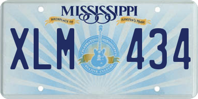 MS license plate XLM434