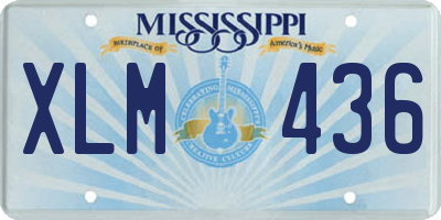 MS license plate XLM436