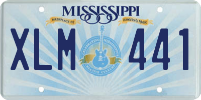 MS license plate XLM441