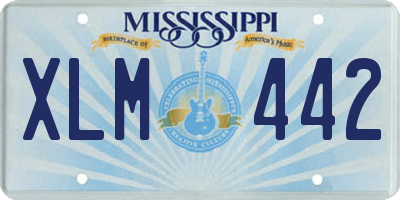 MS license plate XLM442