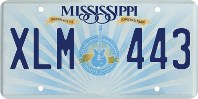 MS license plate XLM443
