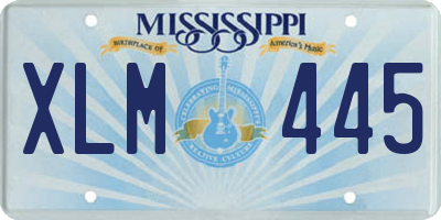 MS license plate XLM445